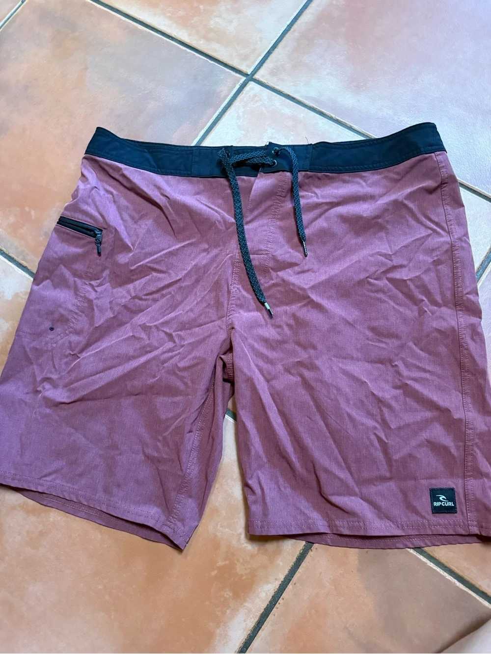 Rip Curl Maroon Boardshorts with Black Waistband